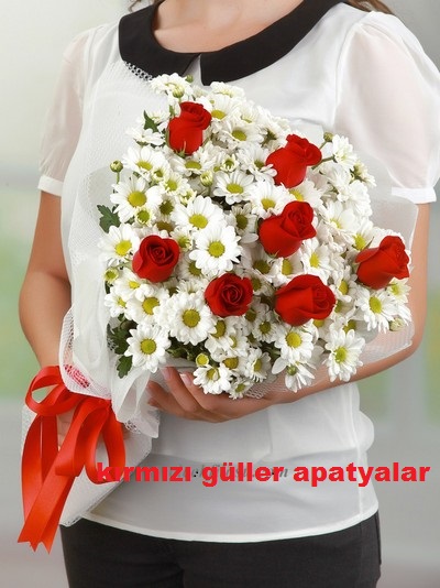 Kırmızı Gül ve Papatya Buketi - Dilovası Çiçekçi